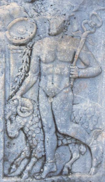 Turkey, Ephesus A Roman carving of Hermes
